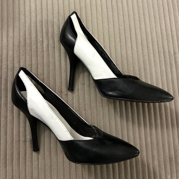 Nine West Black and White Heels - Size 6.5 - Picture 1 of 3